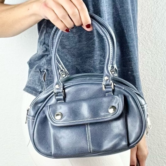 🌊Sky Blue Multi-Pocket Faux Leather Small Purse Handbag - Picture 3 of 10